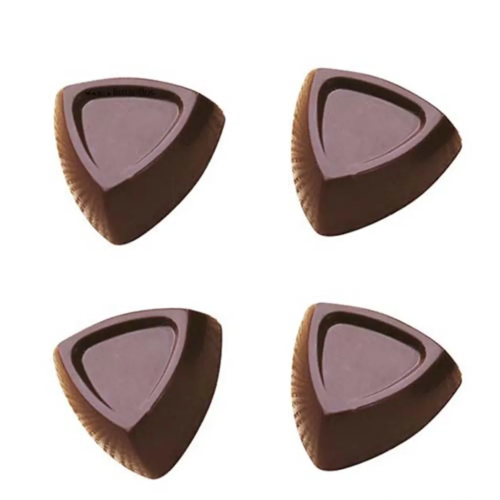 Imagem de Molde para chocolate de triângulo côncavo em policarbonato 