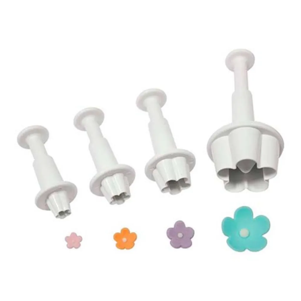 Imagem de Conjunto de 4 cortadores de flor 5 folhas
