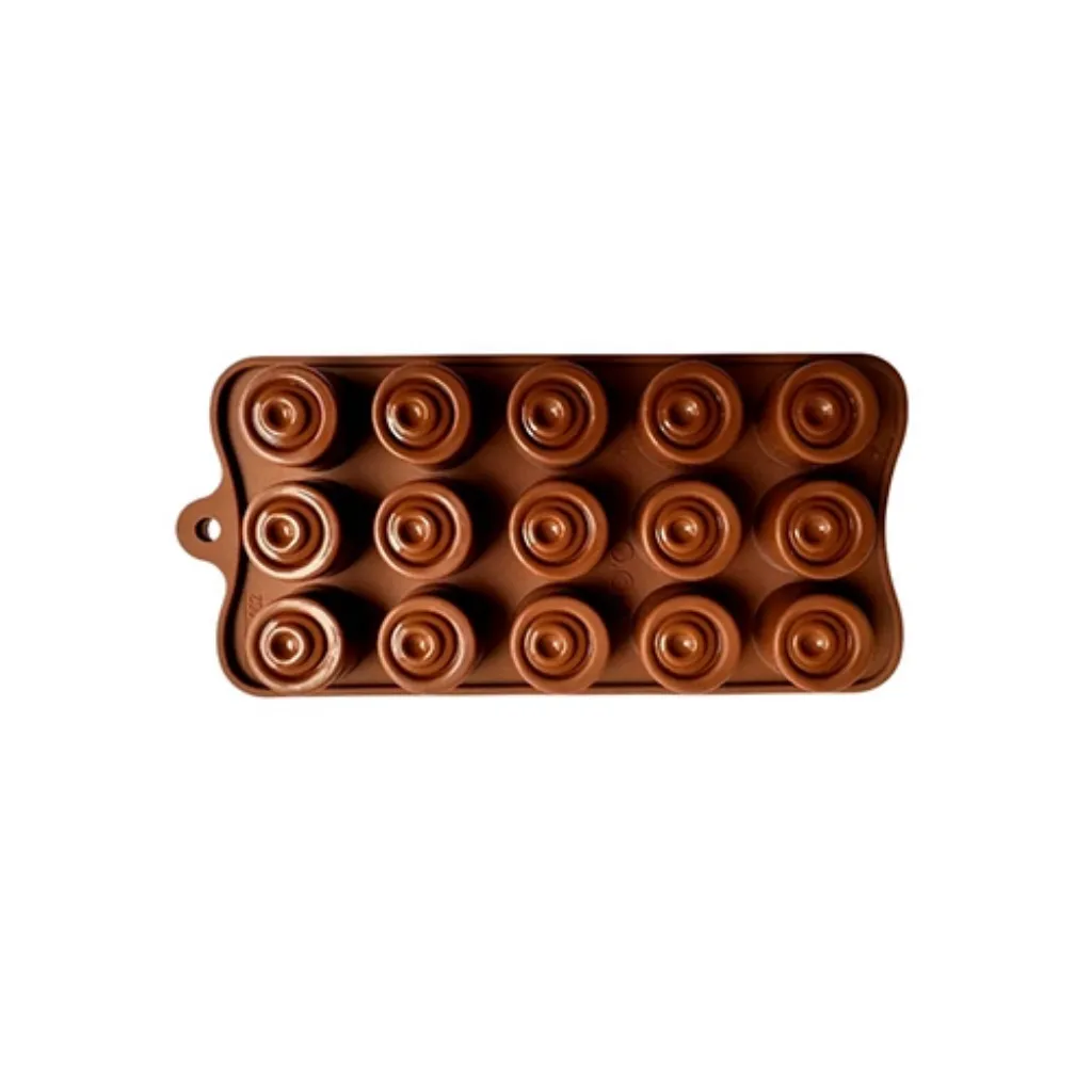 Imagem de Molde para chocolate de círculos com relevo