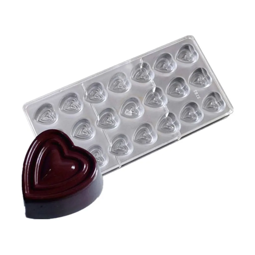 Imagem de Molde para chocolate de coração em policarbonato