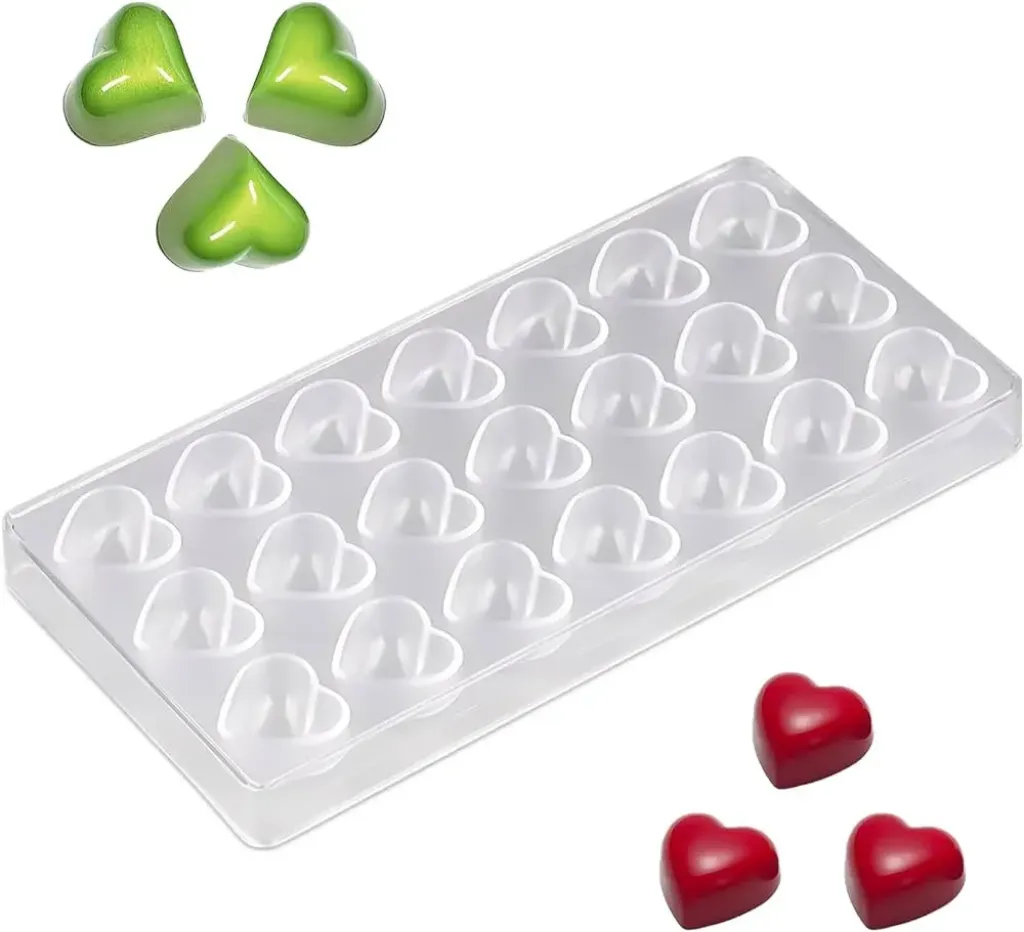 Imagem de Molde para chocolate de coração em policarbonato